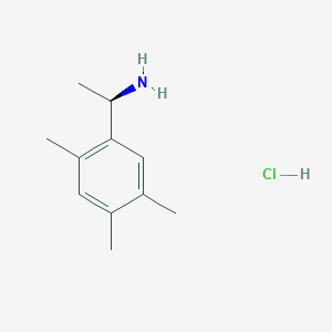 molecular formula C11H18ClN B2856133 (1R)-1-(2,4,5-Trimethylphenyl)ethanamine;hydrochloride CAS No. 2580113-99-9