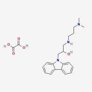 molecular formula C22H29N3O5 B2856134 1-(9H-咔唑-9-基)-3-((3-(二甲氨基)丙基)氨基)丙烷-2-醇草酸 CAS No. 1217127-19-9