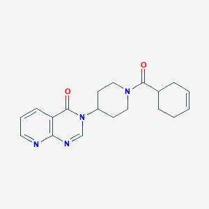 molecular formula C19H22N4O2 B2856139 3-(1-(cyclohex-3-enecarbonyl)piperidin-4-yl)pyrido[2,3-d]pyrimidin-4(3H)-one CAS No. 2034424-24-1