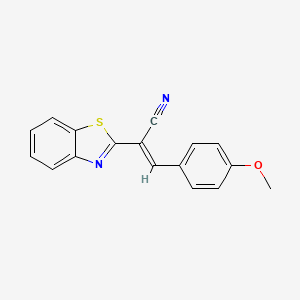 molecular formula C17H12N2OS B2856149 (E)-2-(benzo[d]thiazol-2-yl)-3-(4-methoxyphenyl)acrylonitrile CAS No. 157946-23-1