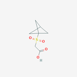 molecular formula C7H10O4S B2856154 2-(1-Bicyclo[1.1.1]pentanylsulfonyl)acetic acid CAS No. 2344680-35-7