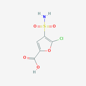 molecular formula C5H4ClNO5S B2856155 5-Chloro-4-sulfamoylfuran-2-carboxylic acid CAS No. 2138426-93-2