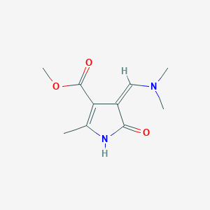 molecular formula C10H14N2O3 B2856156 methyl 4-[(dimethylamino)methylene]-2-methyl-5-oxo-4,5-dihydro-1H-pyrrole-3-carboxylate CAS No. 477865-31-9