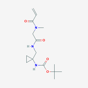 Tert-butyl N-[1-[[[2-[methyl(prop-2-enoyl)amino]acetyl]amino]methyl]cyclopropyl]carbamate