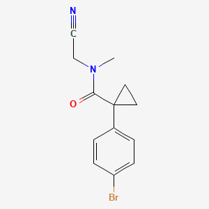 molecular formula C13H13BrN2O B2856165 1-(4-bromophenyl)-N-(cyanomethyl)-N-methylcyclopropane-1-carboxamide CAS No. 1333773-50-4