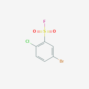 molecular formula C6H3BrClFO2S B2856168 5-Bromo-2-chlorobenzene-1-sulfonyl fluoride CAS No. 1934434-93-1