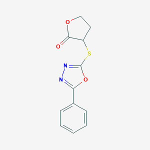 3-[(5-phenyl-1,3,4-oxadiazol-2-yl)sulfanyl]dihydro-2(3H)-furanone