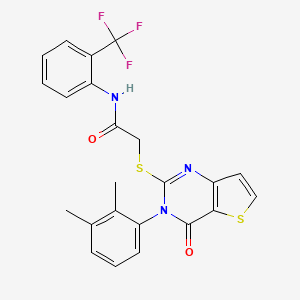 2-{[3-(2,3-dimethylphenyl)-4-oxo-3,4-dihydrothieno[3,2-d]pyrimidin-2-yl]sulfanyl}-N-[2-(trifluoromethyl)phenyl]acetamide
