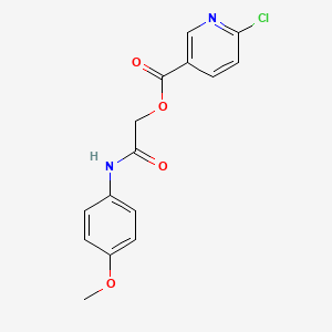 molecular formula C15H13ClN2O4 B2856186 [(4-Methoxyphenyl)carbamoyl]methyl 6-chloropyridine-3-carboxylate CAS No. 386279-11-4