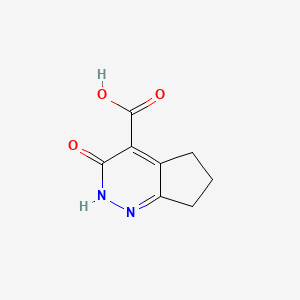 molecular formula C8H8N2O3 B2856188 3-oxo-2H,3H,5H,6H,7H-cyclopenta[c]pyridazine-4-carboxylic acid CAS No. 1512619-10-1