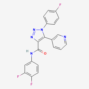 molecular formula C20H12F3N5O B2856195 N-(pyridin-2-ylmethyl)-2-(4-quinoxalin-2-ylphenoxy)acetamide CAS No. 1251690-01-3