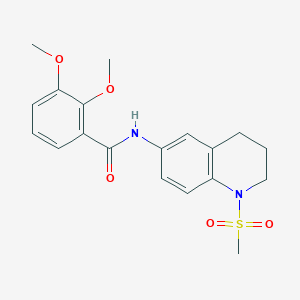 molecular formula C19H22N2O5S B2856197 2,3-dimethoxy-N-(1-methylsulfonyl-3,4-dihydro-2H-quinolin-6-yl)benzamide CAS No. 941971-88-6