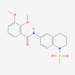 molecular formula C19H22N2O5S B2856197 2,3-二甲氧基-N-(1-甲磺酰基-3,4-二氢-2H-喹啉-6-基)苯甲酰胺 CAS No. 941971-88-6