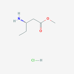 molecular formula C6H14ClNO2 B2856201 (S)-Methyl 3-aminopentanoate hydrochloride CAS No. 1236525-13-5