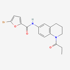 molecular formula C17H17BrN2O3 B2856214 5-bromo-N-(1-propionyl-1,2,3,4-tetrahydroquinolin-6-yl)-2-furamide CAS No. 951572-51-3