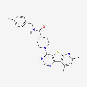 molecular formula C25H27N5OS B2856215 1-(7,9-dimethylpyrido[3',2':4,5]thieno[3,2-d]pyrimidin-4-yl)-N-(4-methylbenzyl)piperidine-4-carboxamide CAS No. 1114830-04-4