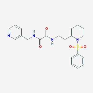 N1-(2-(1-(phenylsulfonyl)piperidin-2-yl)ethyl)-N2-(pyridin-3-ylmethyl)oxalamide