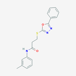 N-(3-methylphenyl)-3-[(5-phenyl-1,3,4-oxadiazol-2-yl)sulfanyl]propanamide