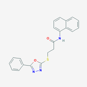 N-(1-naphthyl)-3-[(5-phenyl-1,3,4-oxadiazol-2-yl)sulfanyl]propanamide