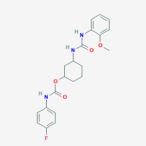 3-(3-(2-Methoxyphenyl)ureido)cyclohexyl (4-fluorophenyl)carbamate