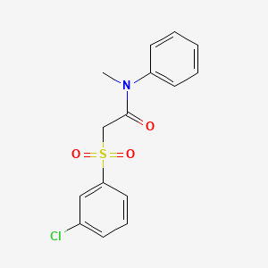2-(3-chlorobenzenesulfonyl)-N-methyl-N-phenylacetamide