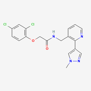 2-(2,4-dichlorophenoxy)-N-((2-(1-methyl-1H-pyrazol-4-yl)pyridin-3-yl)methyl)acetamide