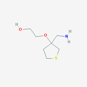 2-{[3-(Aminomethyl)thiolan-3-yl]oxy}ethan-1-ol