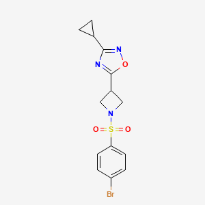5-(1-((4-Bromophenyl)sulfonyl)azetidin-3-yl)-3-cyclopropyl-1,2,4-oxadiazole