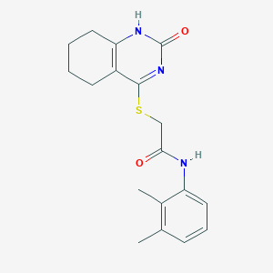 molecular formula C18H21N3O2S B2856268 N-(2,3-dimethylphenyl)-2-[(2-oxo-5,6,7,8-tetrahydro-1H-quinazolin-4-yl)sulfanyl]acetamide CAS No. 1001519-87-4