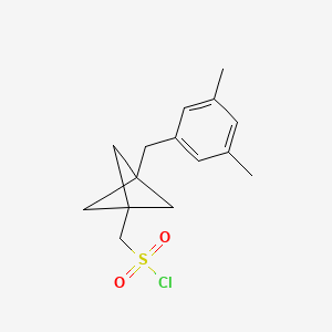[3-[(3,5-Dimethylphenyl)methyl]-1-bicyclo[1.1.1]pentanyl]methanesulfonyl chloride