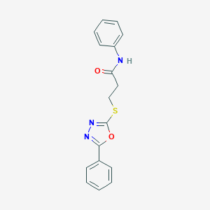 N-phenyl-3-[(5-phenyl-1,3,4-oxadiazol-2-yl)sulfanyl]propanamide