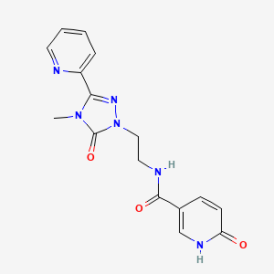 N-(2-(4-methyl-5-oxo-3-(pyridin-2-yl)-4,5-dihydro-1H-1,2,4-triazol-1-yl)ethyl)-6-oxo-1,6-dihydropyridine-3-carboxamide