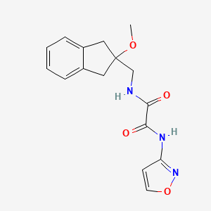 molecular formula C16H17N3O4 B2856286 N1-(isoxazol-3-yl)-N2-((2-methoxy-2,3-dihydro-1H-inden-2-yl)methyl)oxalamide CAS No. 2034411-33-9