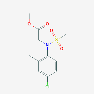 molecular formula C11H14ClNO4S B2856290 Methyl N-(4-chloro-2-methylphenyl)-N-(methylsulfonyl)glycinate CAS No. 333320-38-0