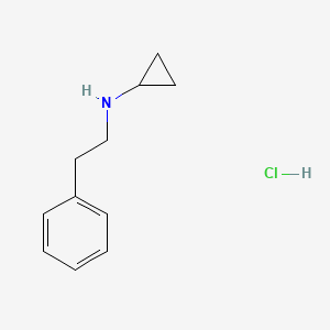 molecular formula C11H16ClN B2856296 N-(2-苯乙基)环丙胺盐酸盐 CAS No. 204197-19-3