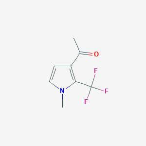 molecular formula C8H8F3NO B2856301 1-(1-Methyl-2-(trifluoromethyl)-1H-pyrrol-3-yl)ethan-1-one CAS No. 1416821-59-4