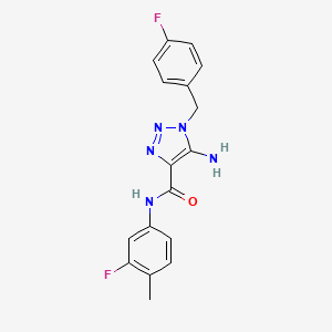 5-amino-1-(4-fluorobenzyl)-N-(3-fluoro-4-methylphenyl)-1H-1,2,3-triazole-4-carboxamide