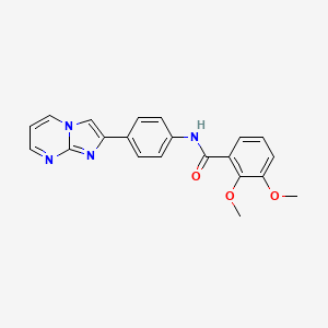 molecular formula C21H18N4O3 B2856314 N-(4-(imidazo[1,2-a]pyrimidin-2-yl)phenyl)-2,3-dimethoxybenzamide CAS No. 862811-21-0