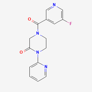 4-(5-Fluoronicotinoyl)-1-(pyridin-2-yl)piperazin-2-one