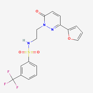 N-(2-(3-(furan-2-yl)-6-oxopyridazin-1(6H)-yl)ethyl)-3-(trifluoromethyl)benzenesulfonamide