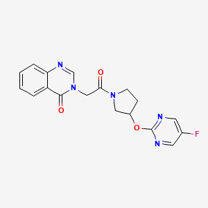 3-(2-(3-((5-fluoropyrimidin-2-yl)oxy)pyrrolidin-1-yl)-2-oxoethyl)quinazolin-4(3H)-one