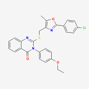 2-(((2-(4-chlorophenyl)-5-methyloxazol-4-yl)methyl)thio)-3-(4-ethoxyphenyl)quinazolin-4(3H)-one