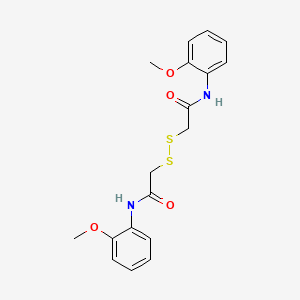 2-[[2-(2-methoxyanilino)-2-oxoethyl]disulfanyl]-N-(2-methoxyphenyl)acetamide
