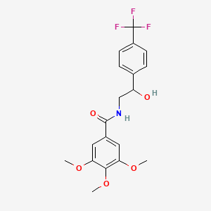 molecular formula C19H20F3NO5 B2856345 N-(2-hydroxy-2-(4-(trifluoromethyl)phenyl)ethyl)-3,4,5-trimethoxybenzamide CAS No. 1351618-60-4
