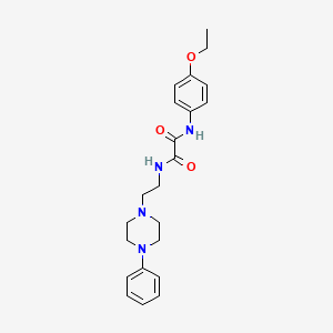 molecular formula C22H28N4O3 B2856347 N1-(4-ethoxyphenyl)-N2-(2-(4-phenylpiperazin-1-yl)ethyl)oxalamide CAS No. 1049393-66-9