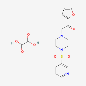 molecular formula C17H19N3O8S B2856355 1-(Furan-2-yl)-2-(4-(pyridin-3-ylsulfonyl)piperazin-1-yl)ethanone oxalate CAS No. 1351612-27-5
