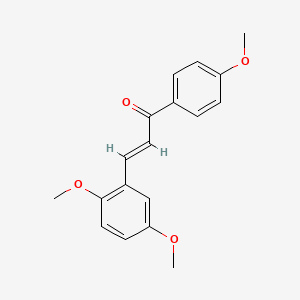 molecular formula C18H18O4 B2856356 (2E)-3-(2,5-dimethoxyphenyl)-1-(4-methoxyphenyl)prop-2-en-1-one CAS No. 1639856-62-4