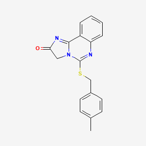 molecular formula C18H15N3OS B2856366 5-[(4-methylbenzyl)sulfanyl]imidazo[1,2-c]quinazolin-2(3H)-one CAS No. 478046-22-9