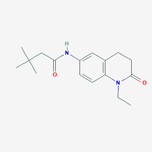 molecular formula C17H24N2O2 B2856369 N-(1-ethyl-2-oxo-1,2,3,4-tetrahydroquinolin-6-yl)-3,3-dimethylbutanamide CAS No. 921913-24-8