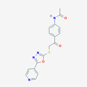 N-[4-({[5-(pyridin-4-yl)-1,3,4-oxadiazol-2-yl]sulfanyl}acetyl)phenyl]acetamide